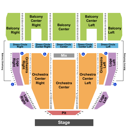 Proctors Theatre Wicked Seating Chart